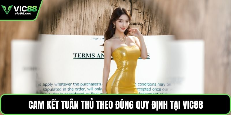 Cam kết tuân thủ theo đúng quy định tại Vic88