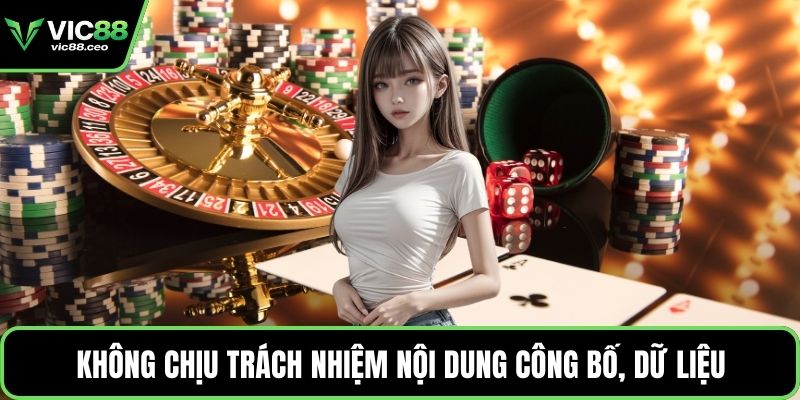 Không chịu trách nhiệm nội dung công bố, dữ liệu